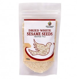 Jioo Organics Dried White Sesame Seeds (Safed Til)  Pack  100 grams